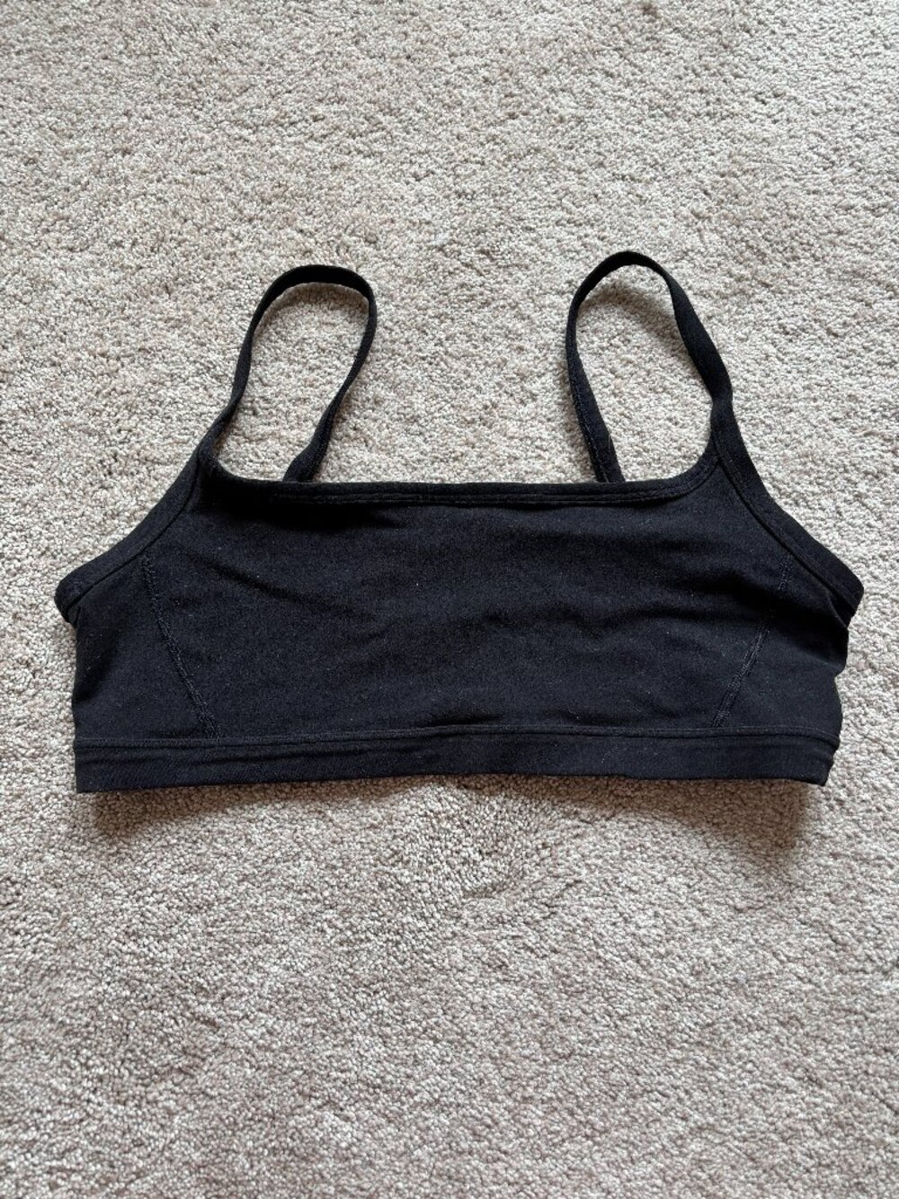 Athleta Square Neck Bras L D-DD+ BLACK EUC